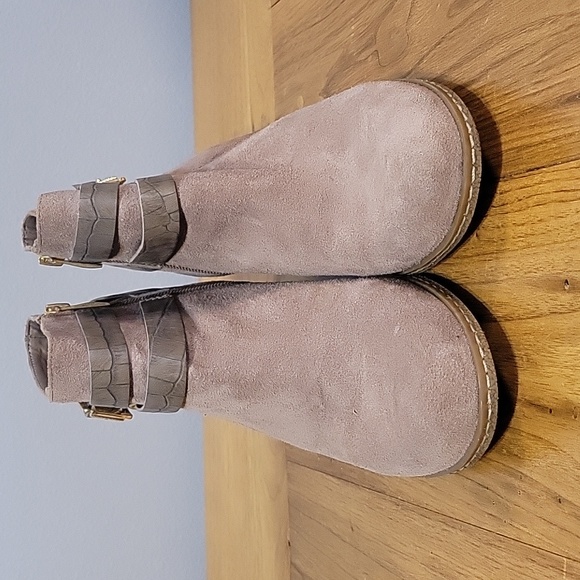 Franco Sarto 9.5 tan leather wedge booties - Picture 2 of 8